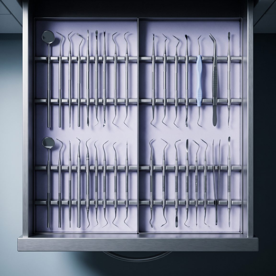 Tiroir d’instruments de cabinet dentaire